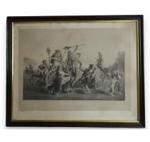 Gravure "Fête de la Madonne de l'Arc à