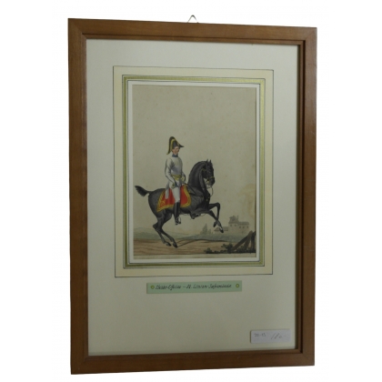 Gravure "Stabs Officier - Dt. Linien  sur Moinat SA  - Antiquités décoration -  Gravures, Lithos
