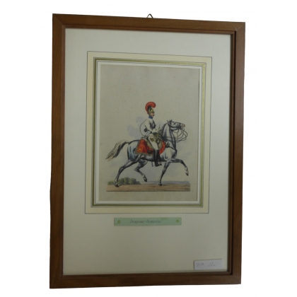 Gravure "Dragoner - Trompeter"  sur Moinat SA  - Antiquités décoration -  Gravures, Lithos