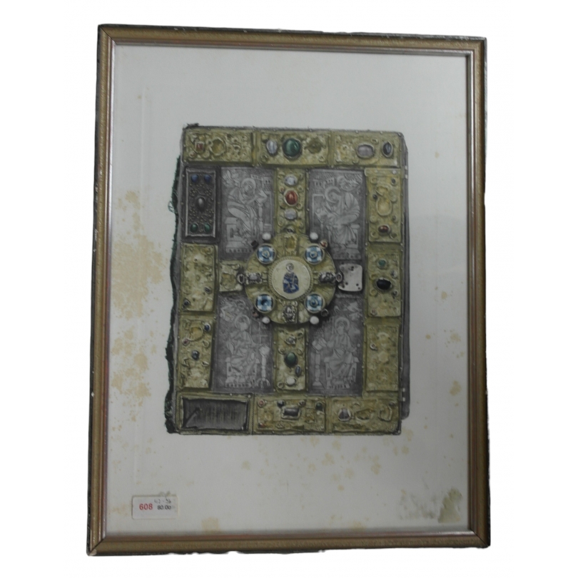 Gravure évangéliaire de saint Gauzelin  sur Moinat SA  - Antiquités décoration -  Gravures, Lithos