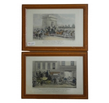 Paire de gravures "Hyde Park Corner -