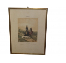 Gravure "Etude variées N°1" de DeDreux