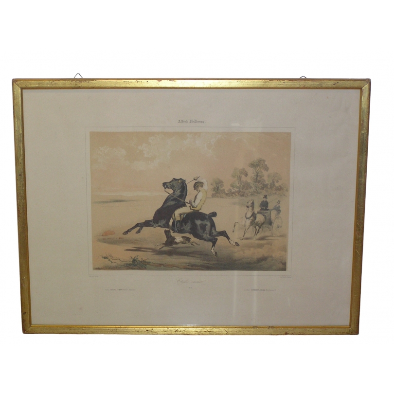 Gravure "Etude variées N°5" de DeDreux