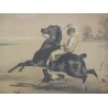 Engraving ‘Etude variées No. 5’ by DeDreux on Moinat SA – Antiques and decorative items – Engravings, lithographs