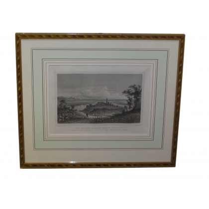 Engraving: "The Mirador looking towards" by Moinat SA – Antiques and decorative items – Engravings, lithographs