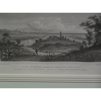 Gravure "The Mirador looking towards  sur Moinat SA  - Antiquités décoration -  Gravures, Lithos
