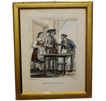 Gravure "Costumes de Zurich"