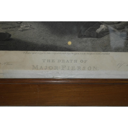 Gravure "The death of Major Pierson"  sur Moinat SA  - Antiquités décoration -  Gravures, Lithos