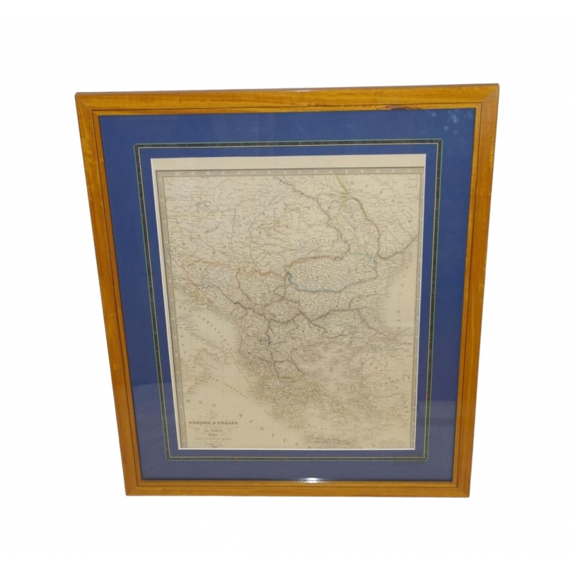 Map of European Turkey and  by Moinat SA  - Antiques and decorative items -  Engravings, lithographs