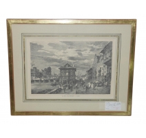 Gravure "La riva del municipio a Zurigo"