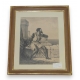 Dessin "L'homme regardant la mer" signé