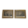 Paire de gravures "Vème vue d'Italie"  sur Moinat SA  - Antiquités décoration -  Gravures, Lithos