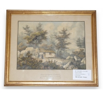 Gravure "Cabane de J.J Rousseau