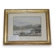 Gravure coloriée de Dubois "Genève