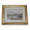 Gravure coloriée de Dubois "Genève