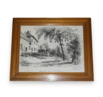 Gravure "J.J Rousseau Maison des