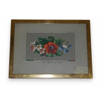 Carton de tapisserie "Fleur" par Hertz