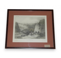 Gravure "Route de Santiago, Chili"