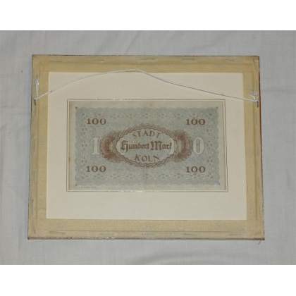  Tableau "100 Mark" 1922 sur  Moinat SA  - Antiquités décoration