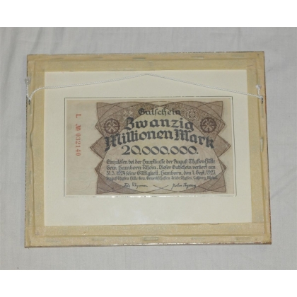  Tableau "20 millions de Mark" 1923 sur  Moinat SA  - Antiquités décoration