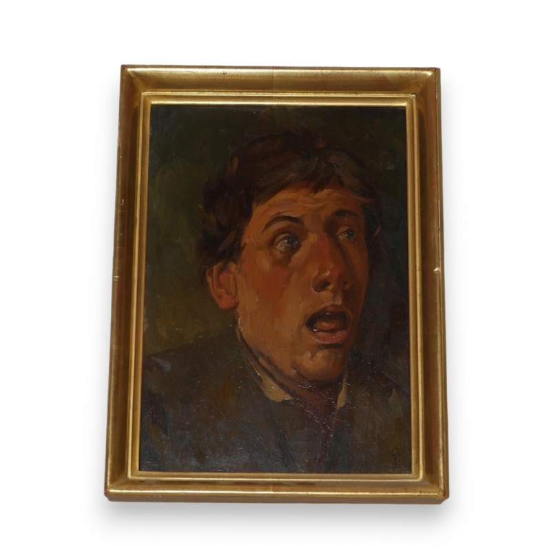 Paintings | Oil on panel, ‘Man’, by Alain Moinat SA  – Antiques and home décor