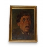 Huile sur panneau "Homme" de Alain