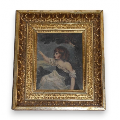 Huile sur toile \"fillette\"