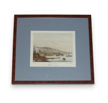 Gravure "Rolle - lac de Genève"
