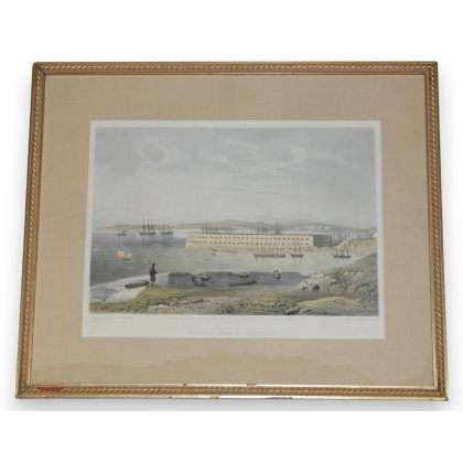 Engraving ‘View of Fort St Nicholas’ by Moinat SA – Antiques and decorative items – Engravings, lithographs