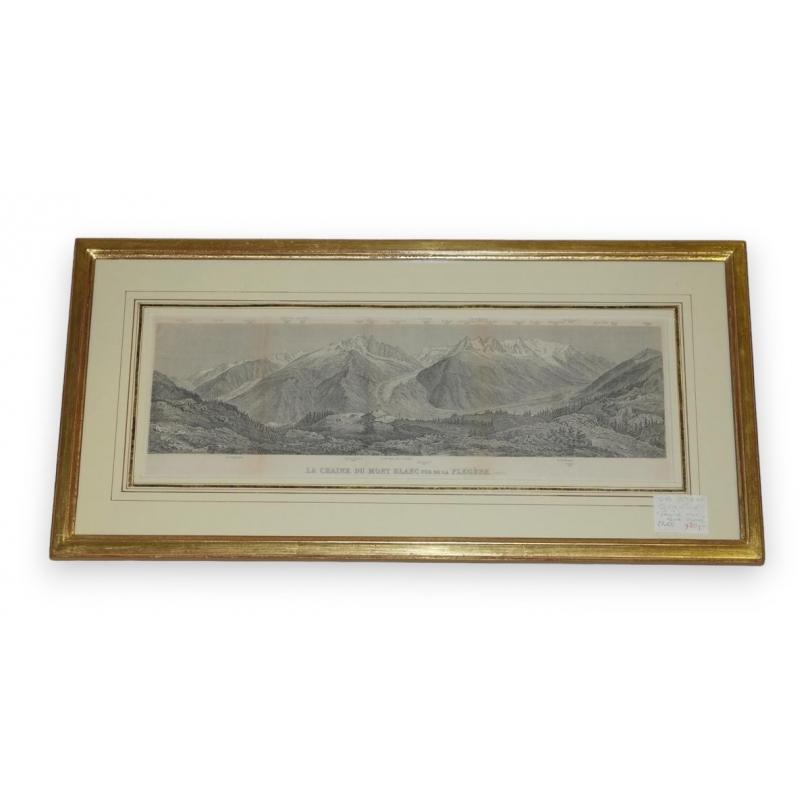 Engraving: ‘The Mont Blanc Range as seen from Moinat SA’ – Antiques and Decor