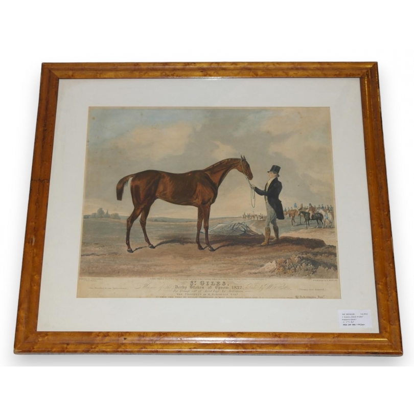 Engraving: ‘St. Giles. Winner of the Derby’ on Moinat SA – Antiques and decorative items – Engravings, lithographs
