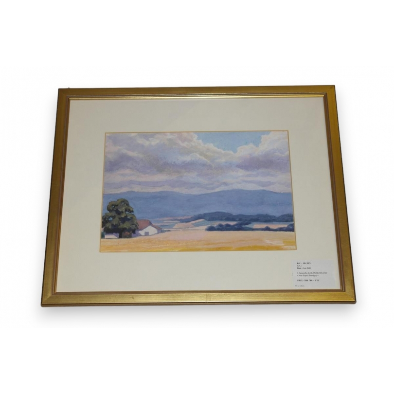 Tableau "Montagnes" signé F. HUGUENIN L 1894