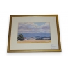 Tableau "Montagnes" signé F. HUGUENIN L 1894
