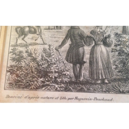 Engraving: ‘Bière Aoust Federal Camp, Moinat SA’ – Antiques and decorative items – Engravings, lithographs