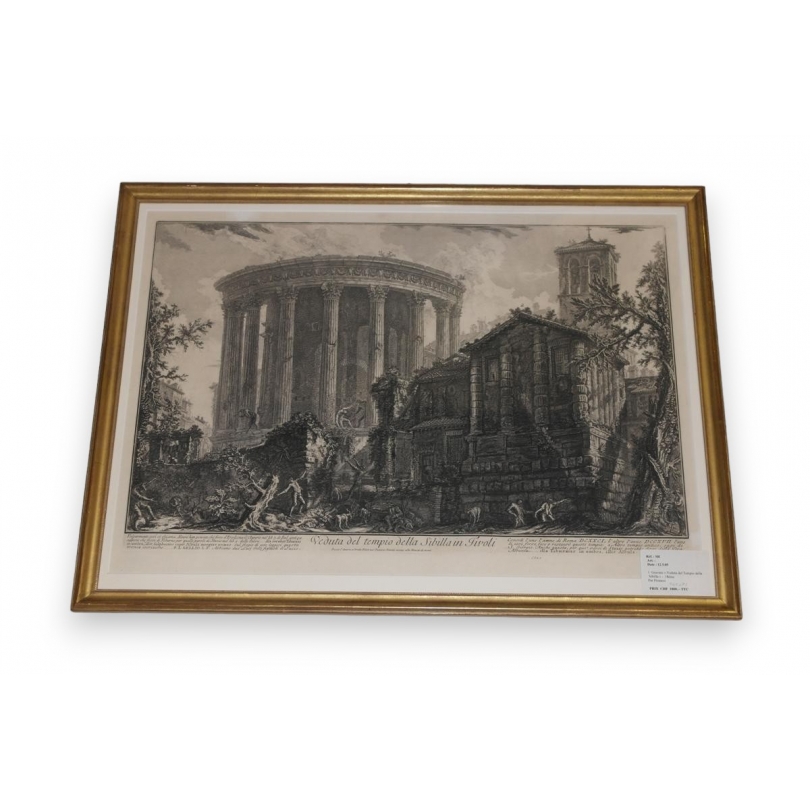 Engraving: ‘Veduta del Tempio della’ by Moinat SA – Antiques and decorative items – Engravings, lithographs