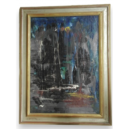 Huile sur toile \"Non figuratif\"