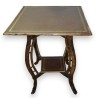  Table en bambou dessus cuir sur  Moinat SA  - Antiquités décoration