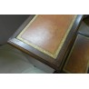 Step ladder – 3 steps with brown leather covering – by Moinat SA – Antiques and home décor