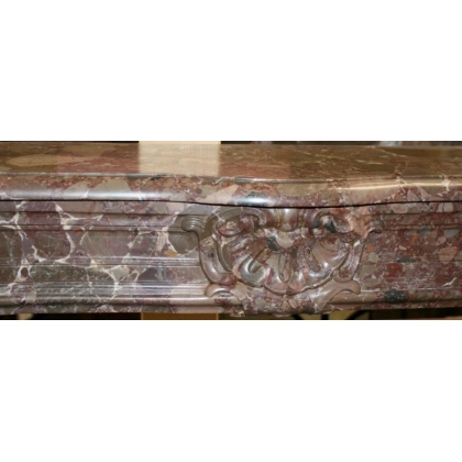Regency-style fireplace in red marble at  Moinat SA  - Antiques and home décor