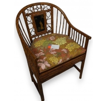 Fauteuil en bambou avec coussin