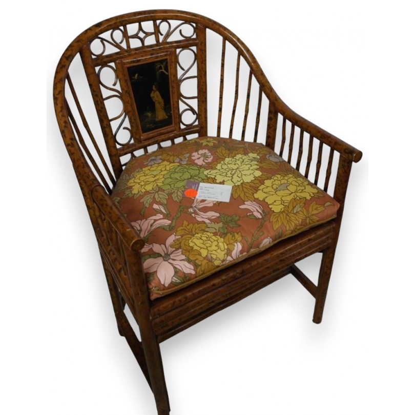 Fauteuil en bambou avec coussin