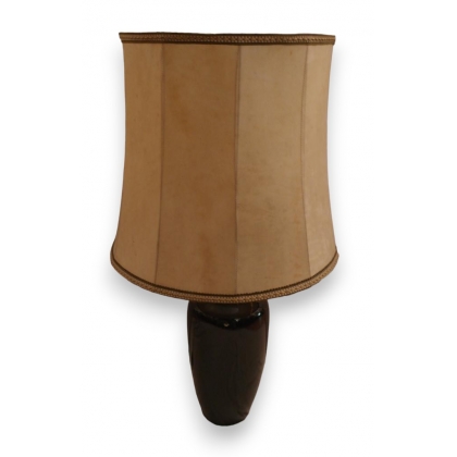  Lampe en porcelaine brune sur  Moinat SA  - Antiquités décoration