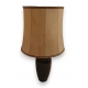 Lampe en porcelaine brune