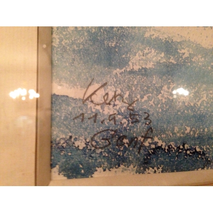 Aquarelle "Vue de la rade de Genève"  sur Moinat SA  - Antiquités décoration -  Gouaches, Aquarelles, Pastels