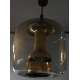 Suspension "cloche" en verre et laiton
