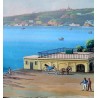 Neapolitanische Gouache „Blick auf die Bucht von Neapel“.  bei Moinat SA  – Antiquitäten und Dekoration –  Gouachen, Aquarelle, 