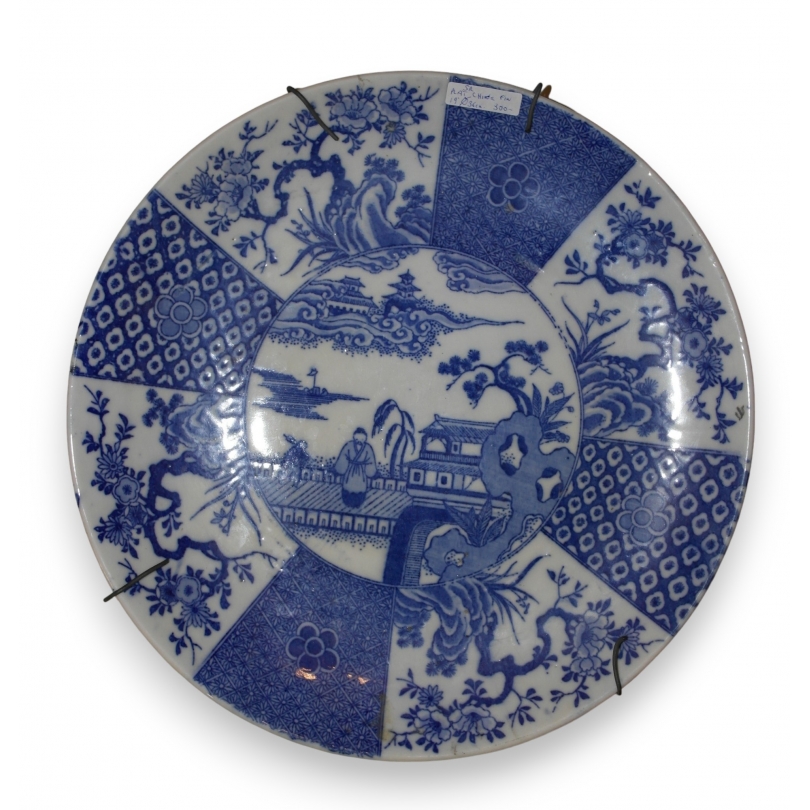 Plat en porcelaine bleu/blanc - Chine