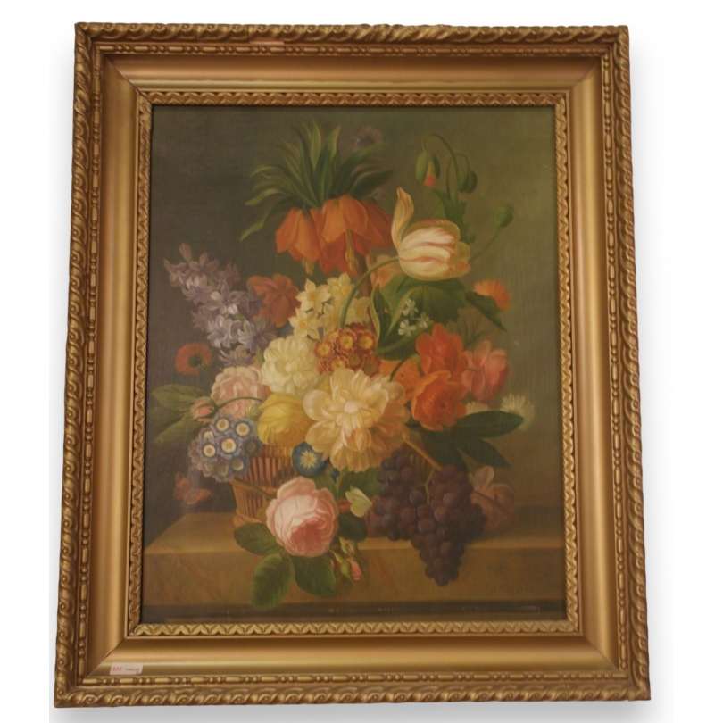 Paintings | Oil on canvas, "Bouquet of Flowers" Moinat SA  - Antiques and home décor
