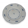 Assiette en faïence, décor bleu