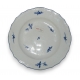 Assiette en faïence, décor bleu
